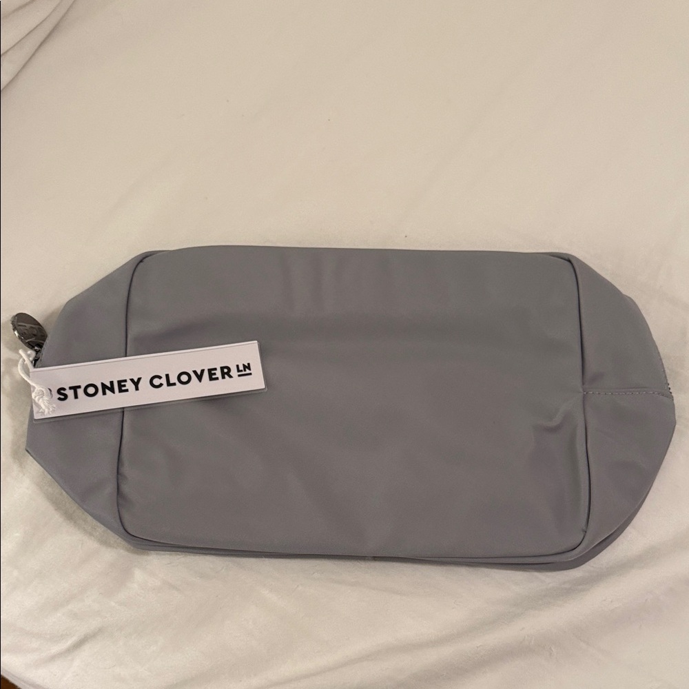 Stoney Clover Lane SCL Gray Large Pouch Black hardware